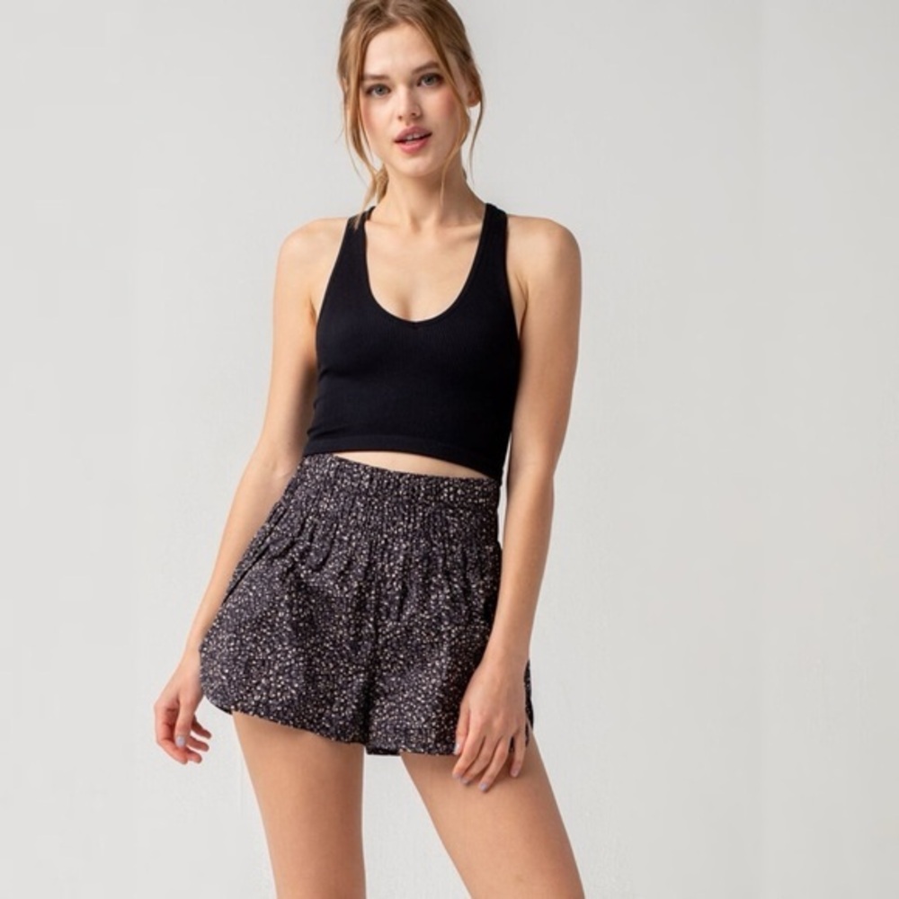 Free People FP Movement, The Way Home Shorts, Leopard, Size Small